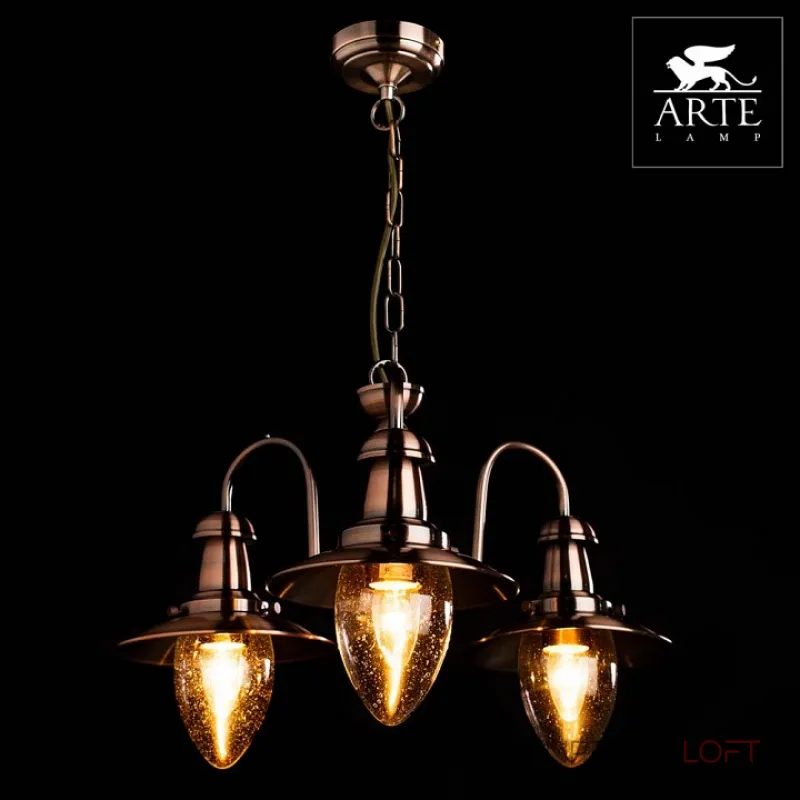 Подвесная люстра Arte Lamp Fisherman A5518LM-3RB 