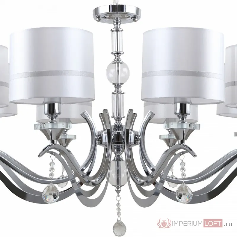 Подвесная люстра Stilfort Flippe 1041/09/08P Цвет арматуры хром Цвет плафонов белый от ImperiumLoft