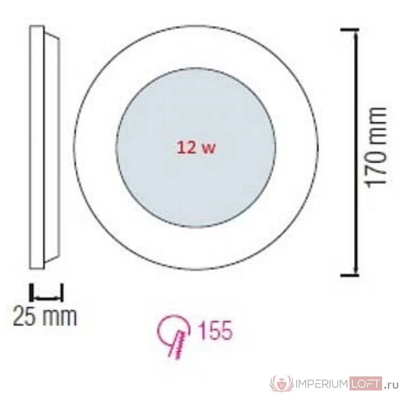 Встраиваемый светильник Horoz Electric Slim HRZ00002149 Цвет арматуры белый от ImperiumLoft
