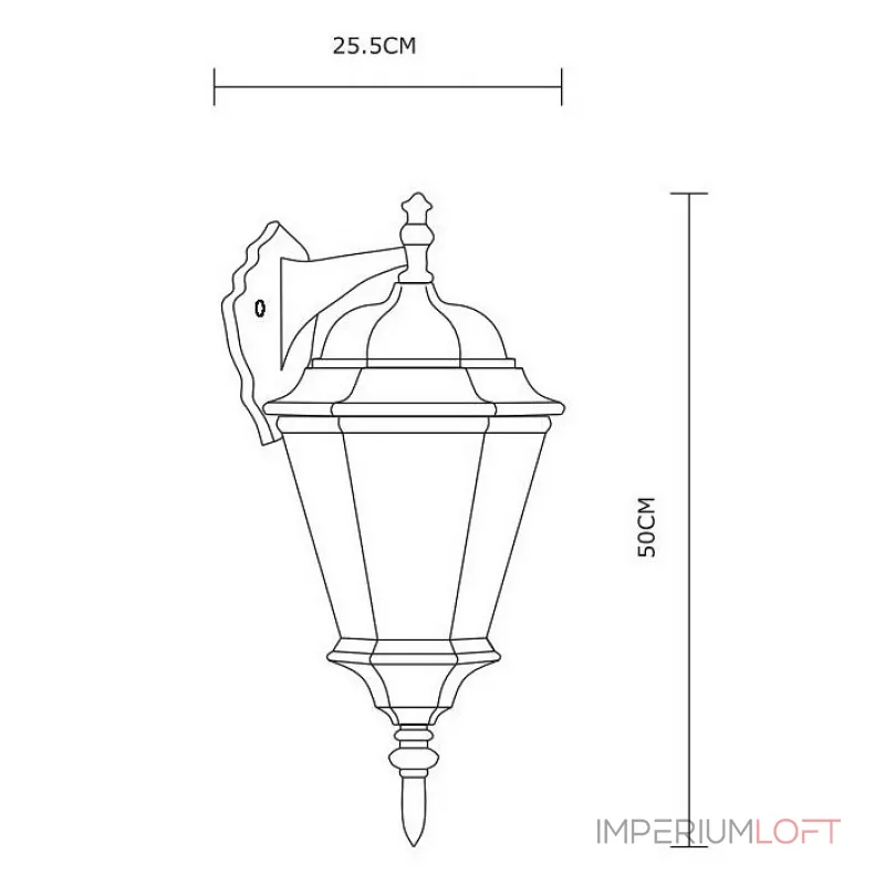 Светильник на штанге Arte Lamp Genova A1204AL-1BN Цвет плафонов бронза Цвет арматуры бронза