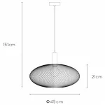 Подвесной светильник Lucide Mesh 21423/45/02 