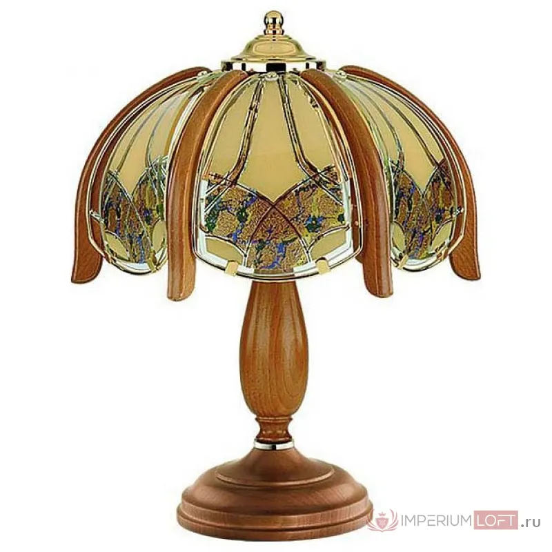 Настольная лампа декоративная Alfa Jaskolka 779 Цвет плафонов разноцветный Цвет арматуры коричневый от ImperiumLoft