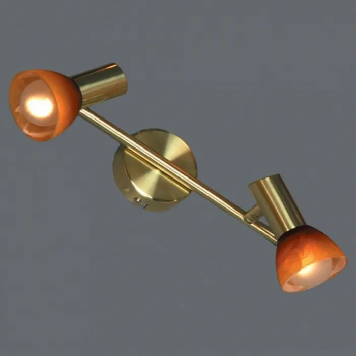 Спот Lussole Leggero LSQ-4191-02 Цвет арматуры золото Цвет плафонов оранжевый от ImperiumLoft