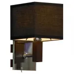 Бра Lussole Montone LSF-2571-01 Цвет арматуры хром Цвет плафонов черный