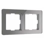 Рамка на 2 поста Werkel Acrylic графит W0022704 от ImperiumLoft