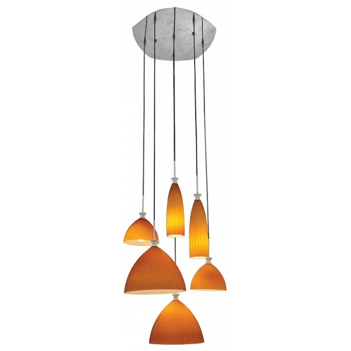 Подвесной светильник Lightstar Agola 810163 Цвет арматуры хром Цвет плафонов янтарный от ImperiumLoft