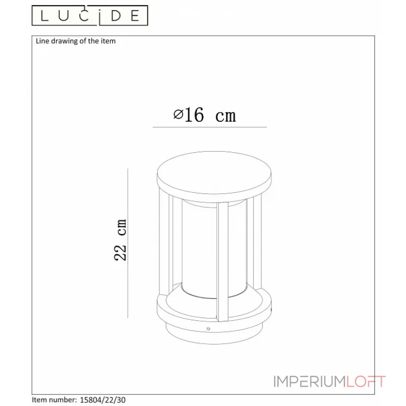 Наземный низкий светильник Lucide 15804/22/30