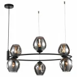 Подвесной светильник Vele Luce Astoria 742 VL5002P06 Цвет арматуры черный Цвет плафонов серый от ImperiumLoft