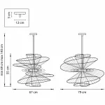 Люстра на штанге Lightstar Zeta 728183 Цвет арматуры золото Цвет плафонов золото от ImperiumLoft