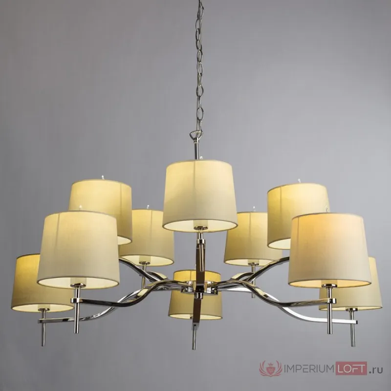Подвесная люстра Divinare Soprano 1341/02 LM-10 Цвет плафонов кремовый Цвет арматуры хром от ImperiumLoft