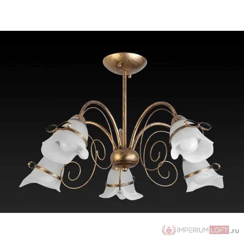 Люстра на штанге TopLight Bridget TL3620X-05 Цвет арматуры золото Цвет плафонов белый от ImperiumLoft