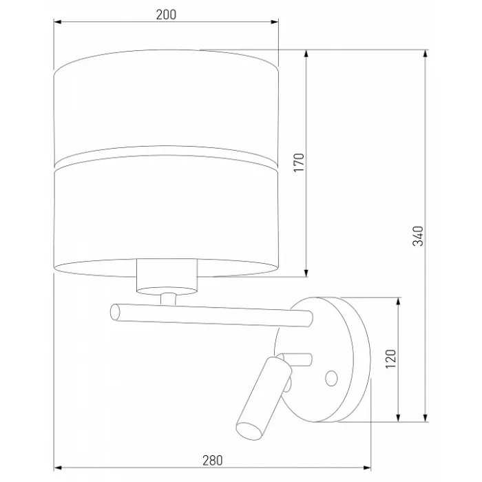 Бра с подсветкой TK Lighting Hilton 4176 Hilton Silver от ImperiumLoft