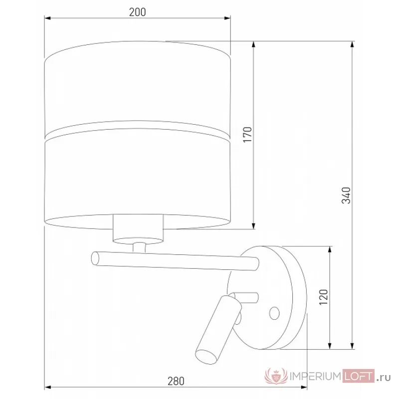 Бра с подсветкой TK Lighting Hilton 4176 Hilton Silver от ImperiumLoft
