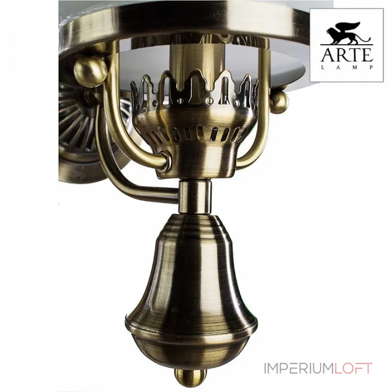 Бра Arte Lamp Armstrong A3560AP-1AB Цвет арматуры бронза Цвет плафонов белый