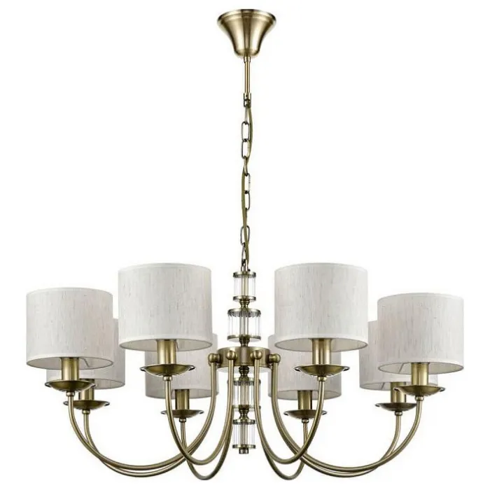 Подвесная люстра Vele Luce Soprano VL4194P08 Цвет арматуры бронза Цвет плафонов кремовый от ImperiumLoft