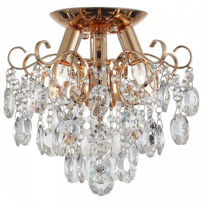 Потолочная люстра ST-Luce Orecchini SL846.202.03 Цвет арматуры золото Цвет плафонов прозрачный от ImperiumLoft