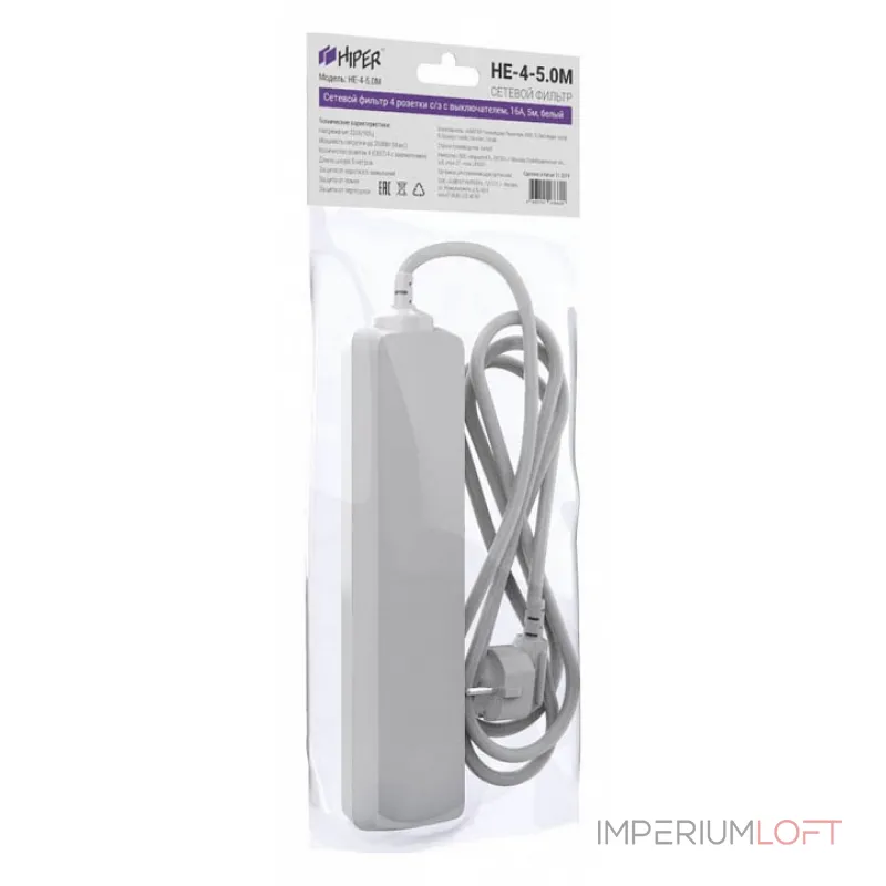 Сетевой фильтр Hiper Optimal HE-4-5M