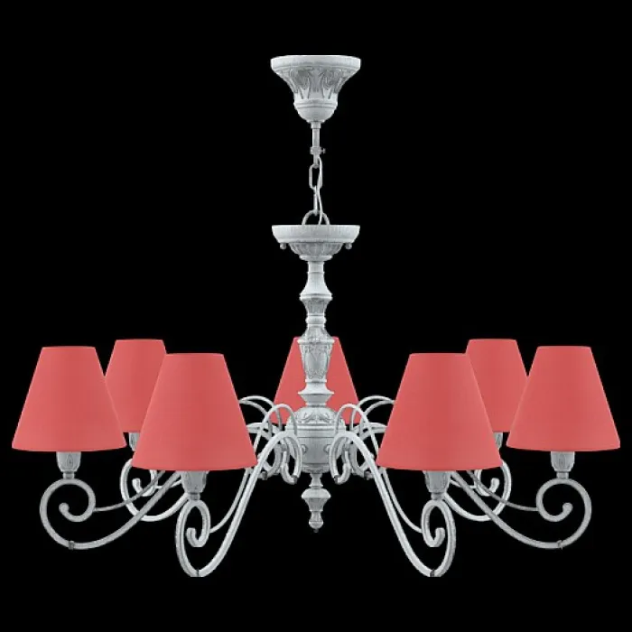 Подвесная люстра Lamp4You Classic 17 E3-07-G-LMP-O-26 Цвет арматуры серый Цвет плафонов красный от ImperiumLoft