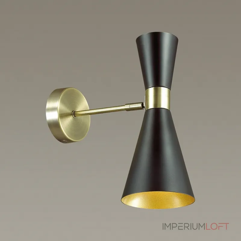 Бра Lumion Quinn 3662/1W Цвет арматуры бронза Цвет плафонов черный