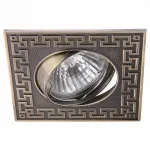 Комплект из 3 встраиваемых светильников Arte Lamp Eclipse A2107PL-3AB Цвет арматуры бронза Цвет плафонов прозрачный