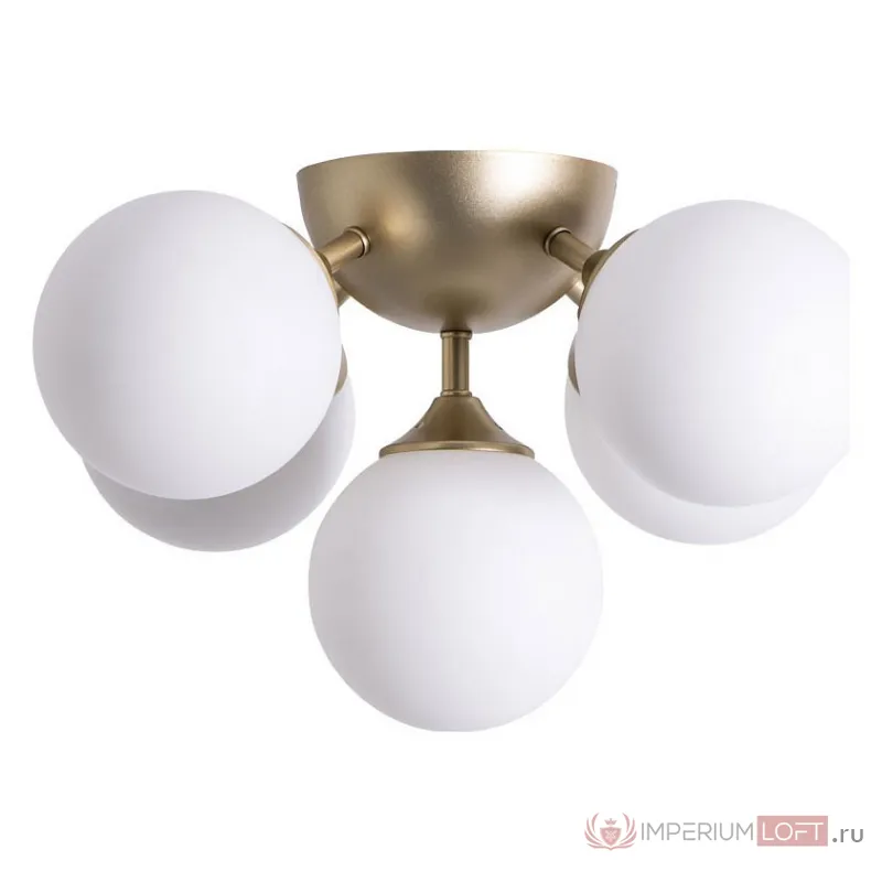 Потолочная люстра Arte Lamp Fobos A2704PL-5SG Цвет плафонов белый Цвет арматуры золото от ImperiumLoft