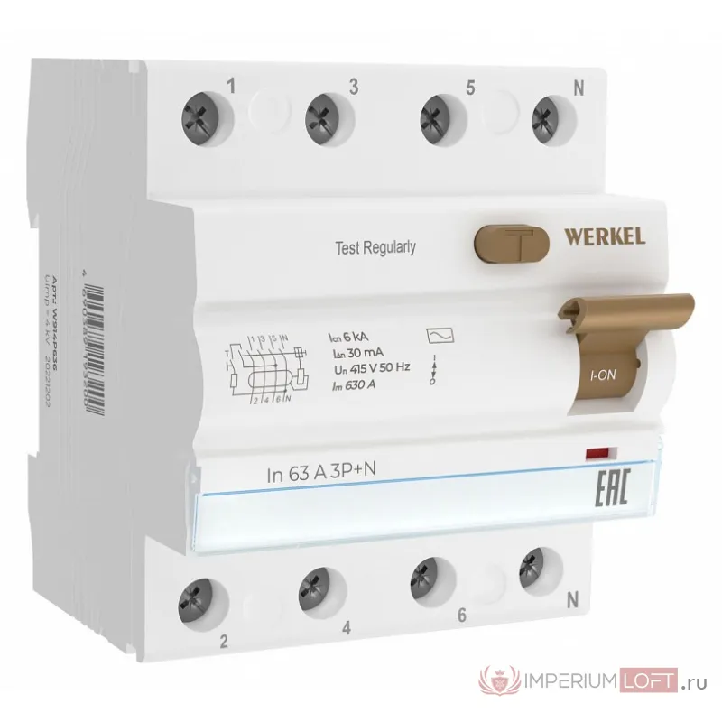 Устройство защитного отключения 3P Werkel Устройства защитного отключения W914P636 от ImperiumLoft