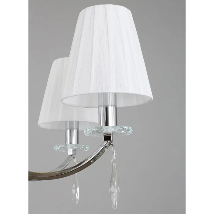 Подвесная люстра Omnilux Breguzzo OML-57703-06 Цвет арматуры хром Цвет плафонов белый от ImperiumLoft