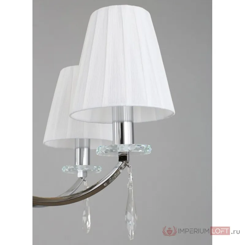 Подвесная люстра Omnilux Breguzzo OML-57703-06 Цвет арматуры хром Цвет плафонов белый от ImperiumLoft