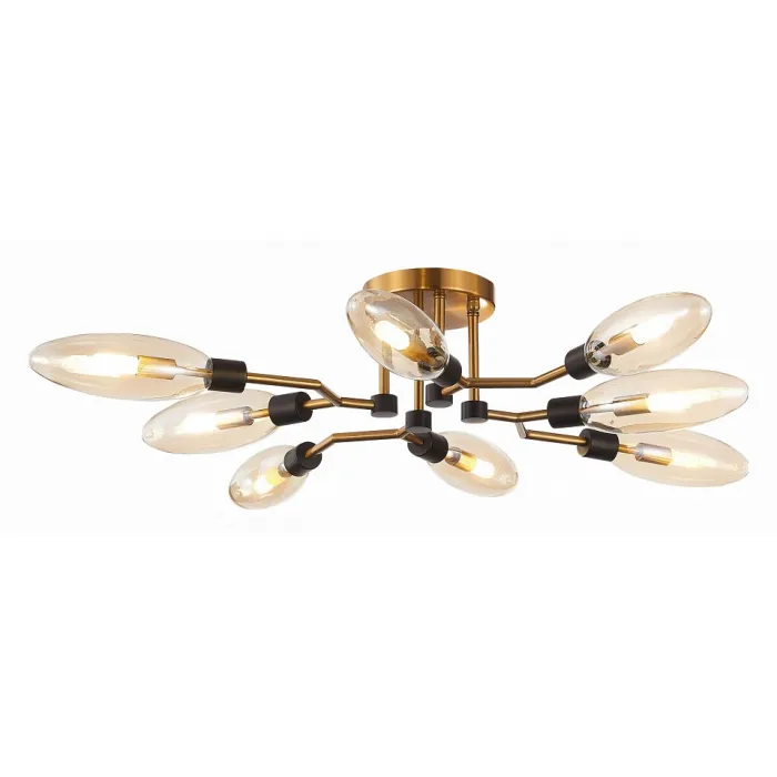 Потолочная люстра ST-Luce Desima SL1174.302.08 Цвет плафонов коричневый Цвет арматуры латунь от ImperiumLoft