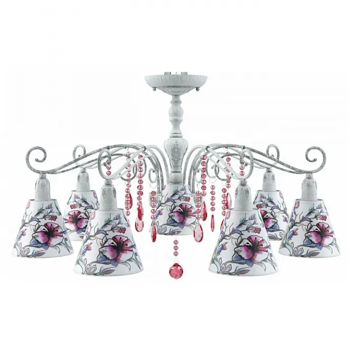Подвесная люстра Lamp4You Provence 18 E4-07-G-LMP-O-13-CRL-E4-07-PK-DN Цвет плафонов белый от ImperiumLoft