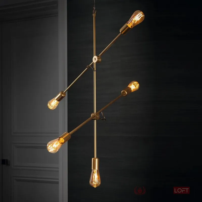 Подвесной светильник Nowodvorski Sticks 9076, N9076 Цвет арматуры золото Цвет плафонов прозрачный от ImperiumLoft