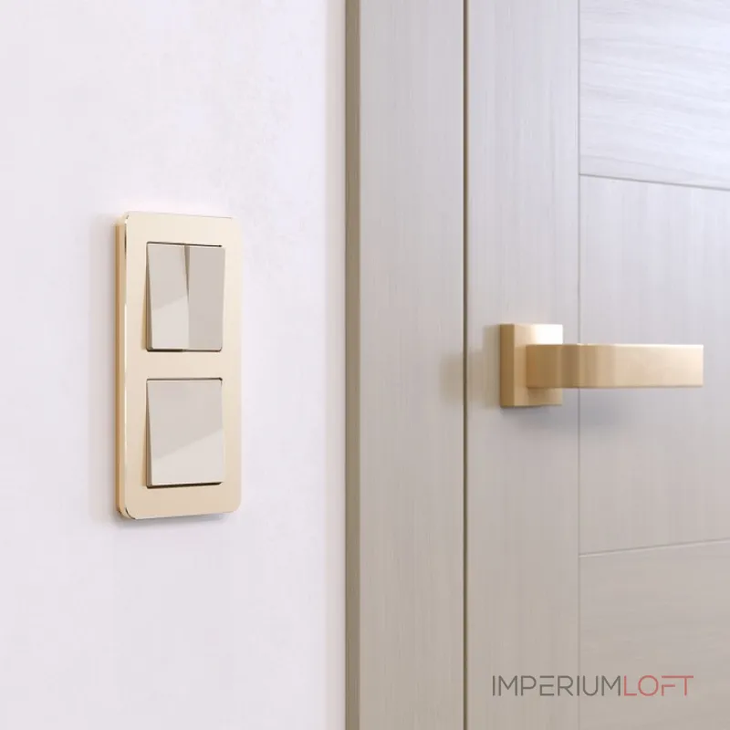 Рамка на 2 поста Werkel Platinum шампань W0022611