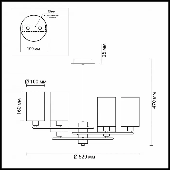 Люстра на штанге Lumion Avery 4431/6C Цвет арматуры никель Цвет плафонов белый от ImperiumLoft
