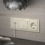 Розетка влагозащищенная с заземлением без рамки Werkel Слоновая кость W1171103 от ImperiumLoft