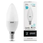 Лампа светодиодная Gauss Led Elementary E14 12Вт 4100K 33122 Цвет арматуры хром Цвет плафонов хром