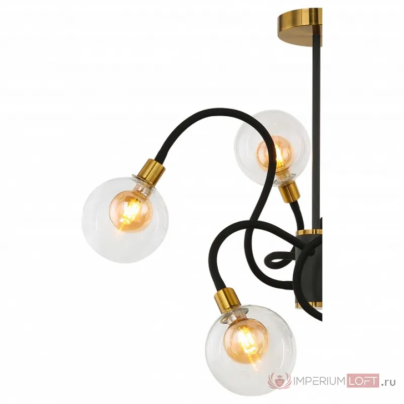 Люстра на штанге Globo Eddy 56010-6 Цвет арматуры золото Цвет плафонов прозрачный от ImperiumLoft