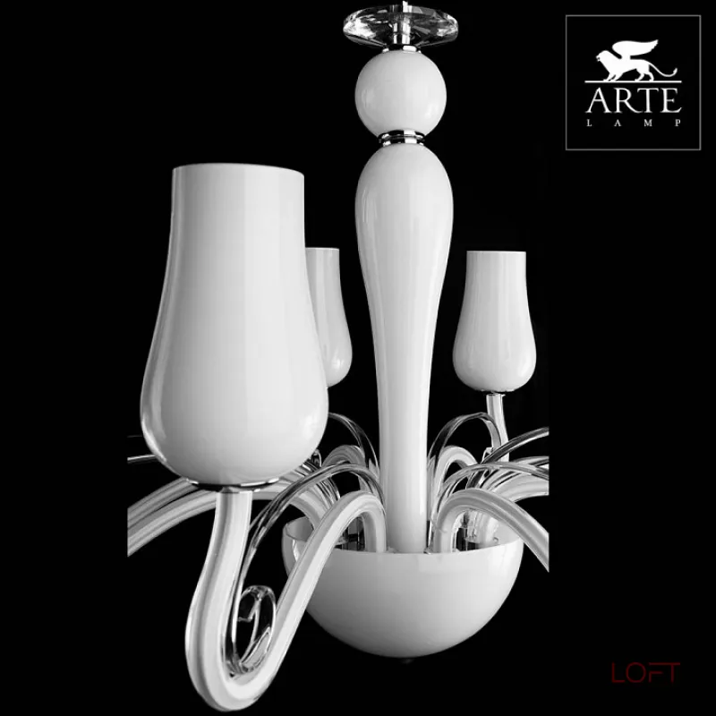 Подвесная люстра Arte Lamp Biancaneve A8110LM-8WH