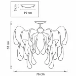 Люстра на штанге Lightstar Manica 794124 Цвет арматуры хром Цвет плафонов янтарный от ImperiumLoft