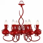 Подвесная люстра Arte Lamp Vaso A6819LM-6RD Цвет арматуры Красный Цвет плафонов серый от ImperiumLoft
