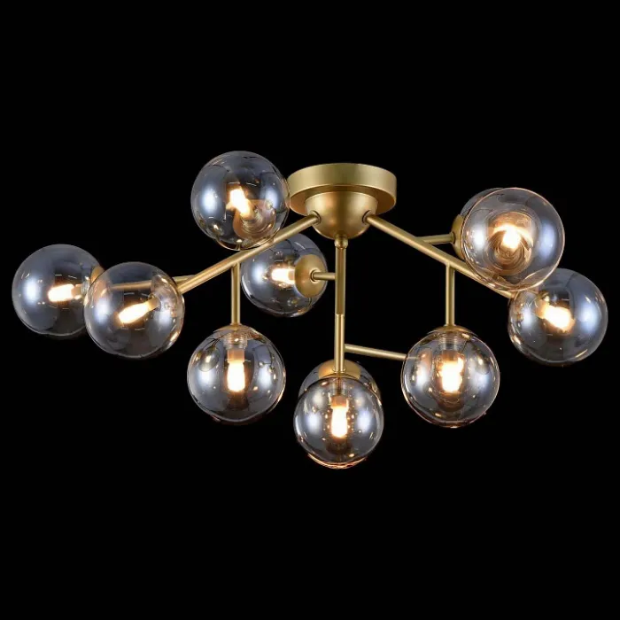 Потолочная люстра Maytoni Dallas MOD545PL-12G Цвет арматуры золото Цвет плафонов янтарный от ImperiumLoft