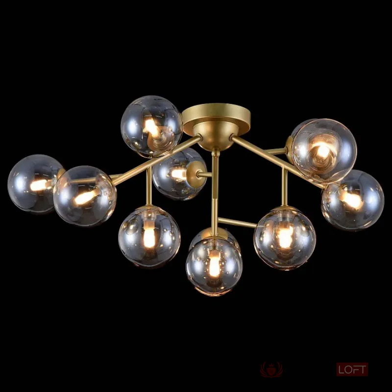 Потолочная люстра Maytoni Dallas MOD545PL-12G Цвет арматуры золото Цвет плафонов янтарный от ImperiumLoft