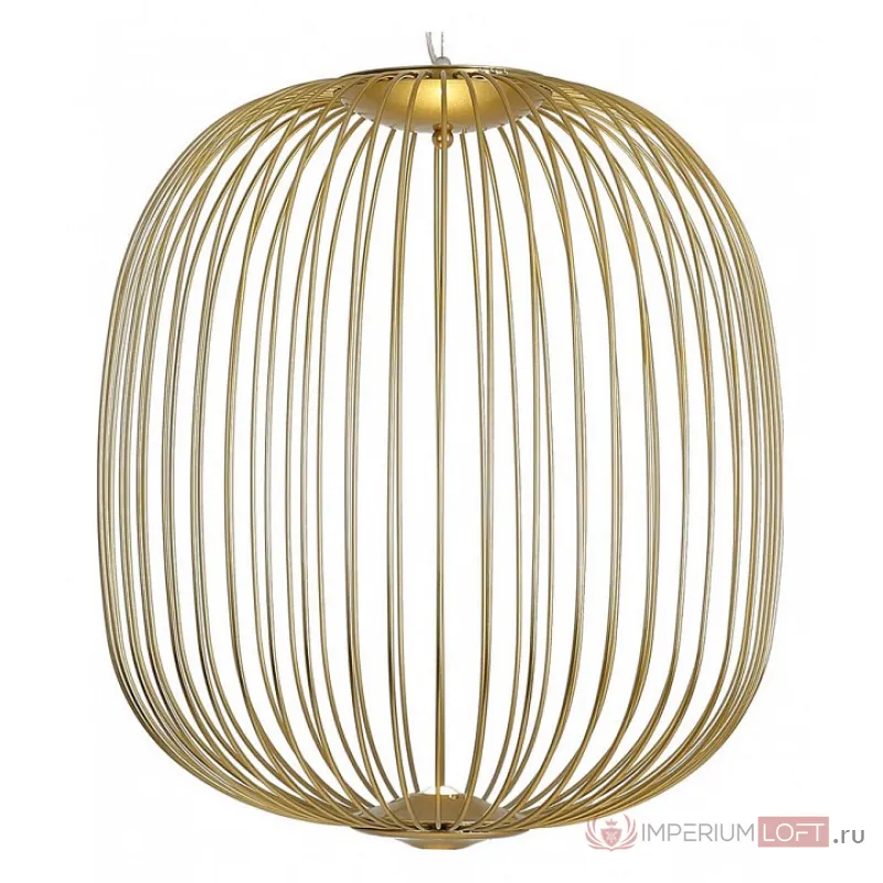 Подвесной светильник Lussole Gabbia LSP-8359 Цвет плафонов золото Цвет арматуры золото от ImperiumLoft