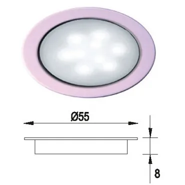 Встраиваемый светильник Imex IL.0012 IL.0012.2415 цвет арматуры розовый цвет плафонов прозрачный