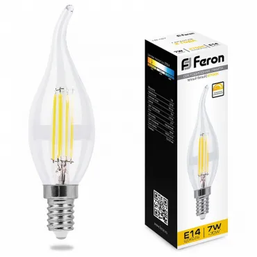 Лампа светодиодная Feron Saffit LB-167 E14 7Вт 2700K 25872 Цвет арматуры Неокрашенный Цвет плафонов желтый