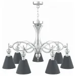 Подвесная люстра Lamp4You Eclectic 15 M2-07-CR-LMP-O-22 Цвет арматуры хром Цвет плафонов черный от ImperiumLoft