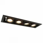 Встраиваемый светильник Arte Lamp A5941 A5941PL-4BK Цвет арматуры черный Цвет плафонов белый