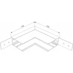 Соединитель угловой внутренний для треков накладных Elektrostandard Slim Magnetic 85091/11
