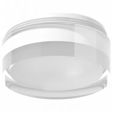 Рамка на 1 светильник Ambrella N716 N7160 FR/CL белый матовый/прозрачный D70*H33mm Out20mm MR16 Цвет арматуры белый