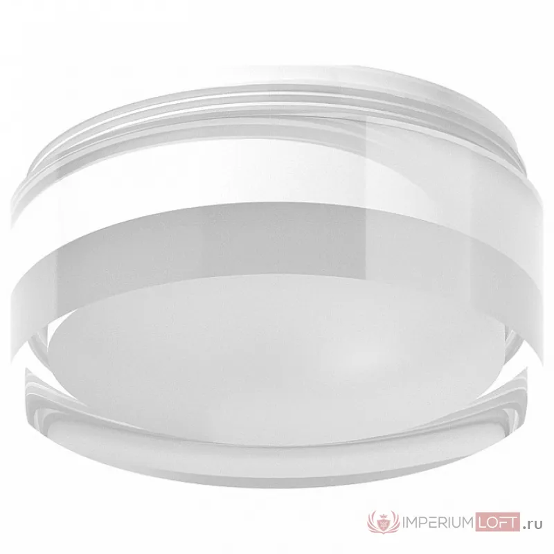 Рамка на 1 светильник Ambrella N716 N7160 FR/CL белый матовый/прозрачный D70*H33mm Out20mm MR16 Цвет арматуры белый от ImperiumLoft