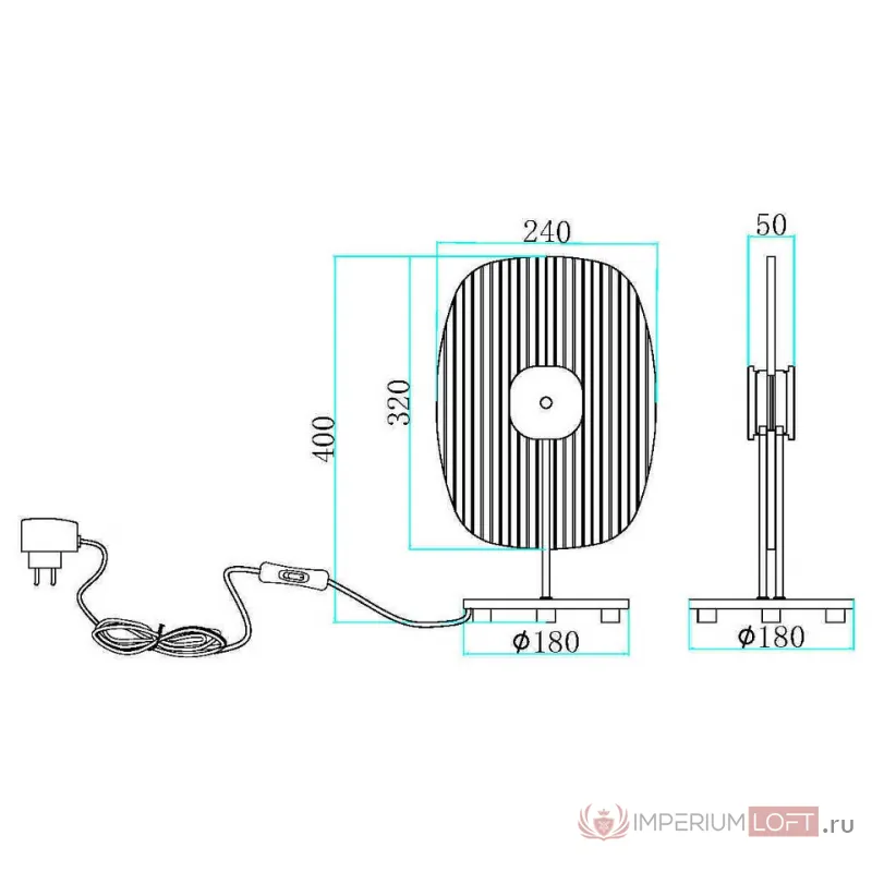 Настольная лампа декоративная Maytoni Eclipse MOD152TL-L1BK от ImperiumLoft